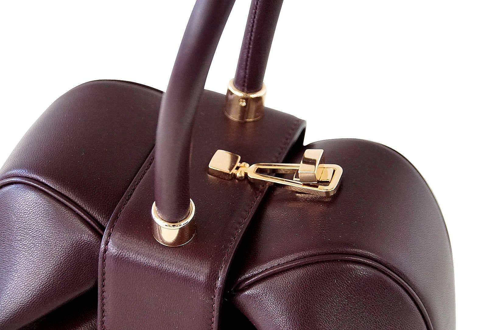 Gabriela Hearst Limited Edition Bordeaux Calf Leather Nina Bag For Sale ...