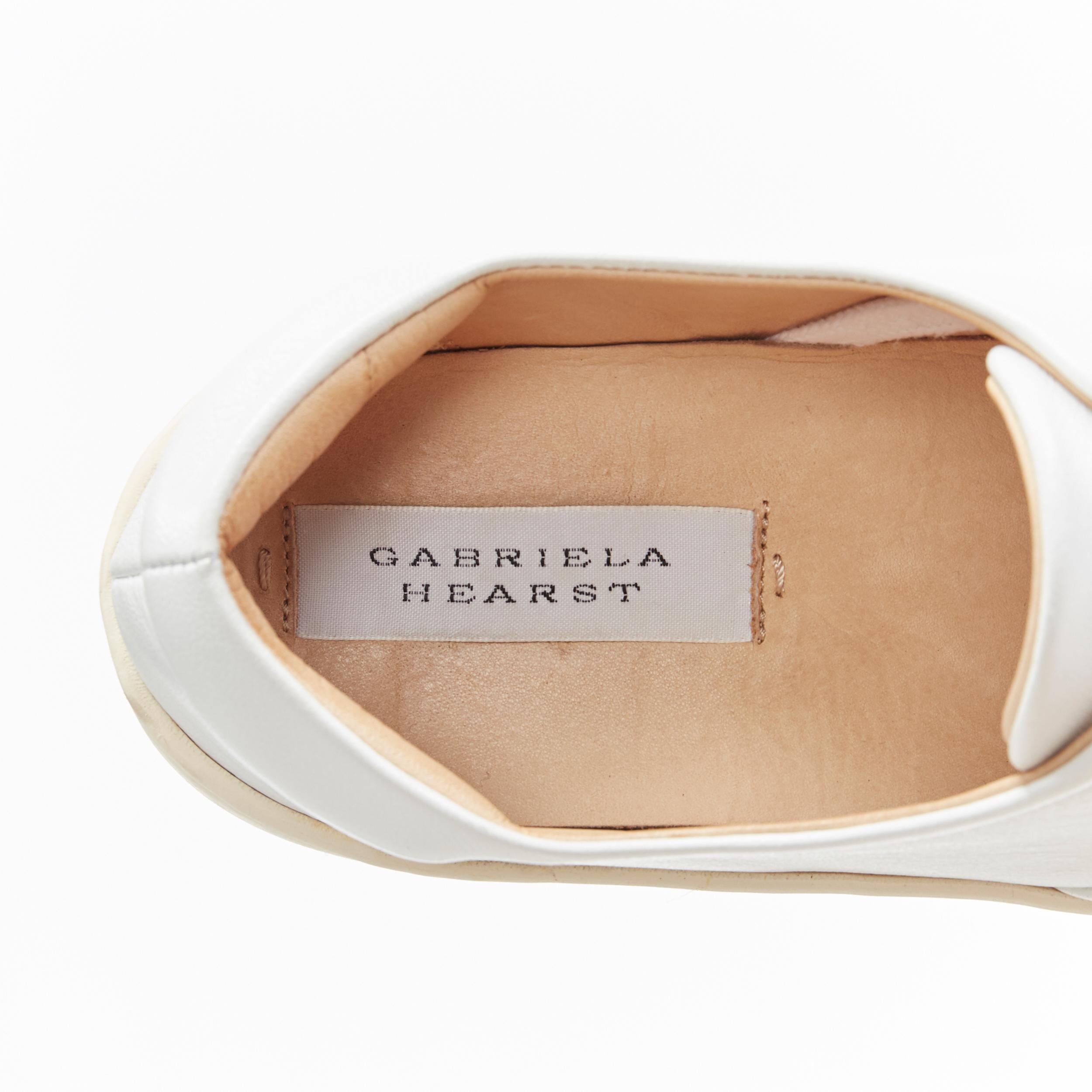GABRIELA HEARST Marcello minimal zapatillas casual bajas de piel blanca EU38 5