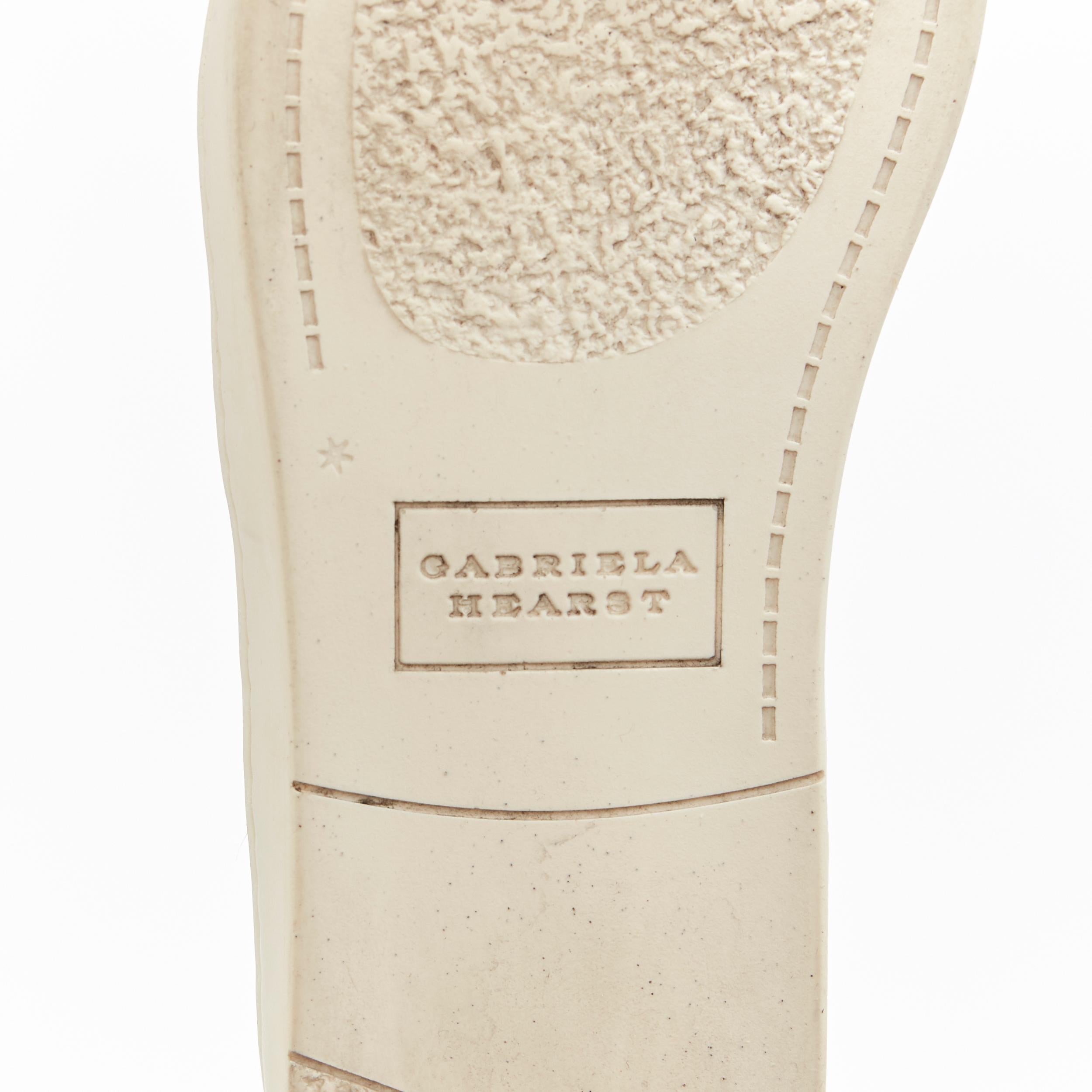 GABRIELA HEARST Marcello minimal zapatillas casual bajas de piel blanca EU38 7