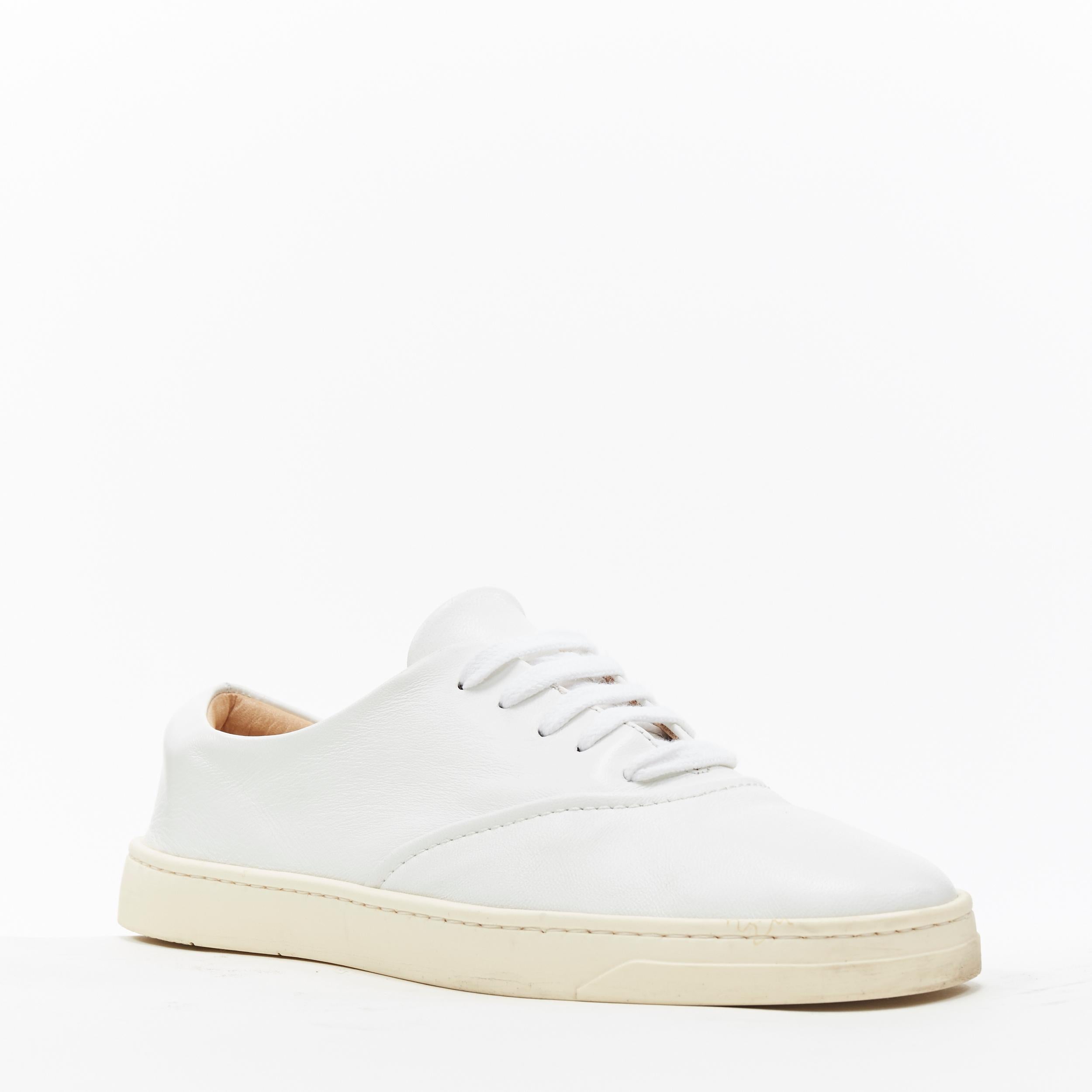 GABRIELA HEARST Marcello minimal zapatillas casual bajas de piel blanca EU38 Blanco