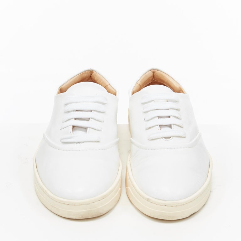 GABRIELA HEARST Marcello minimal white leather low top casual sneakers EU38  at 1stDibs | gabriela hearst sneakers