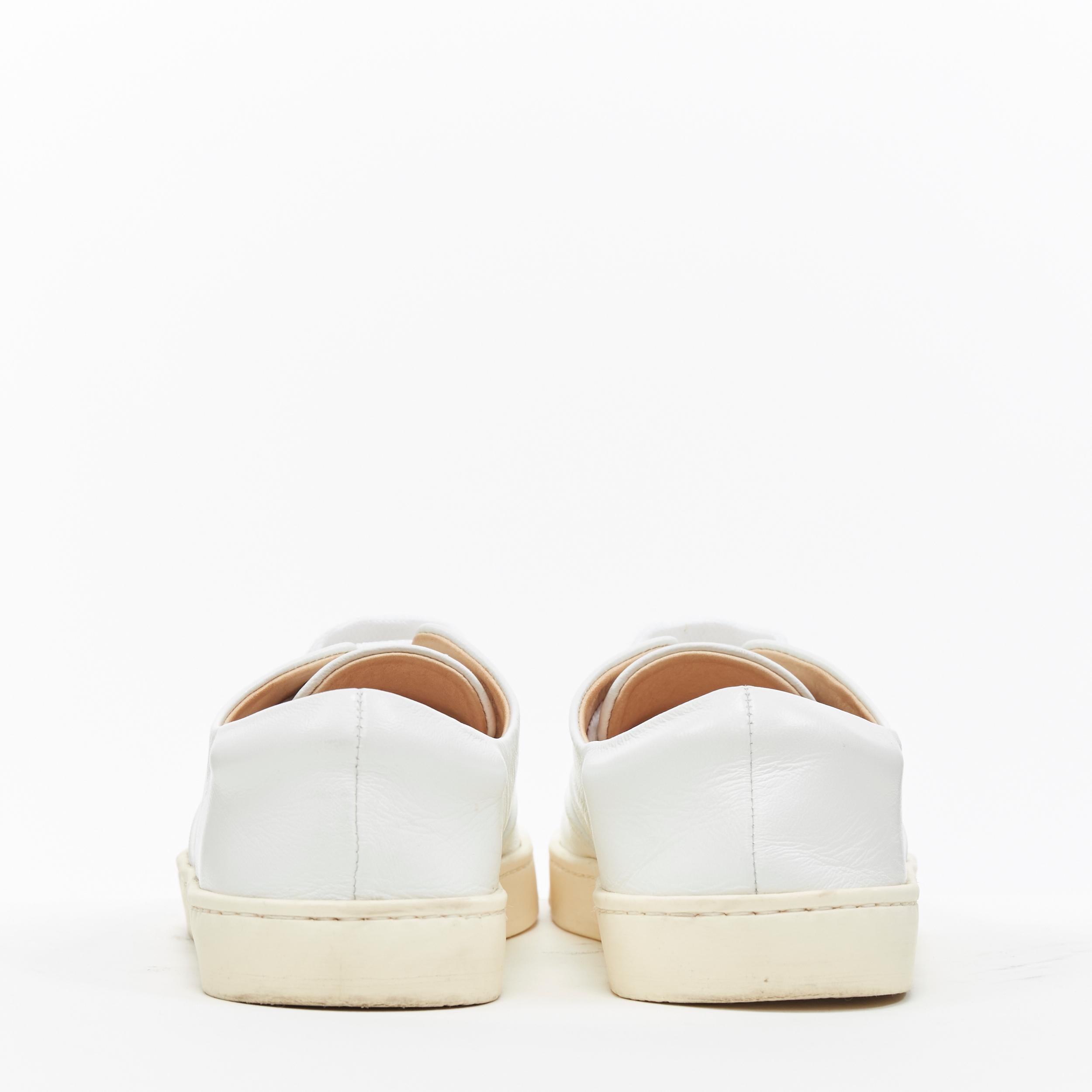 GABRIELA HEARST Marcello minimal zapatillas casual bajas de piel blanca EU38 1