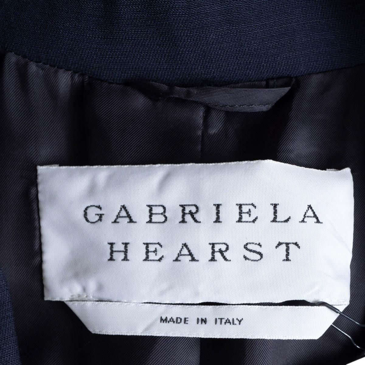 Women's GABRIELA HEARST navy blue wool 2019 ALFONSO LONG Coat Jacket 2 XS For Sale