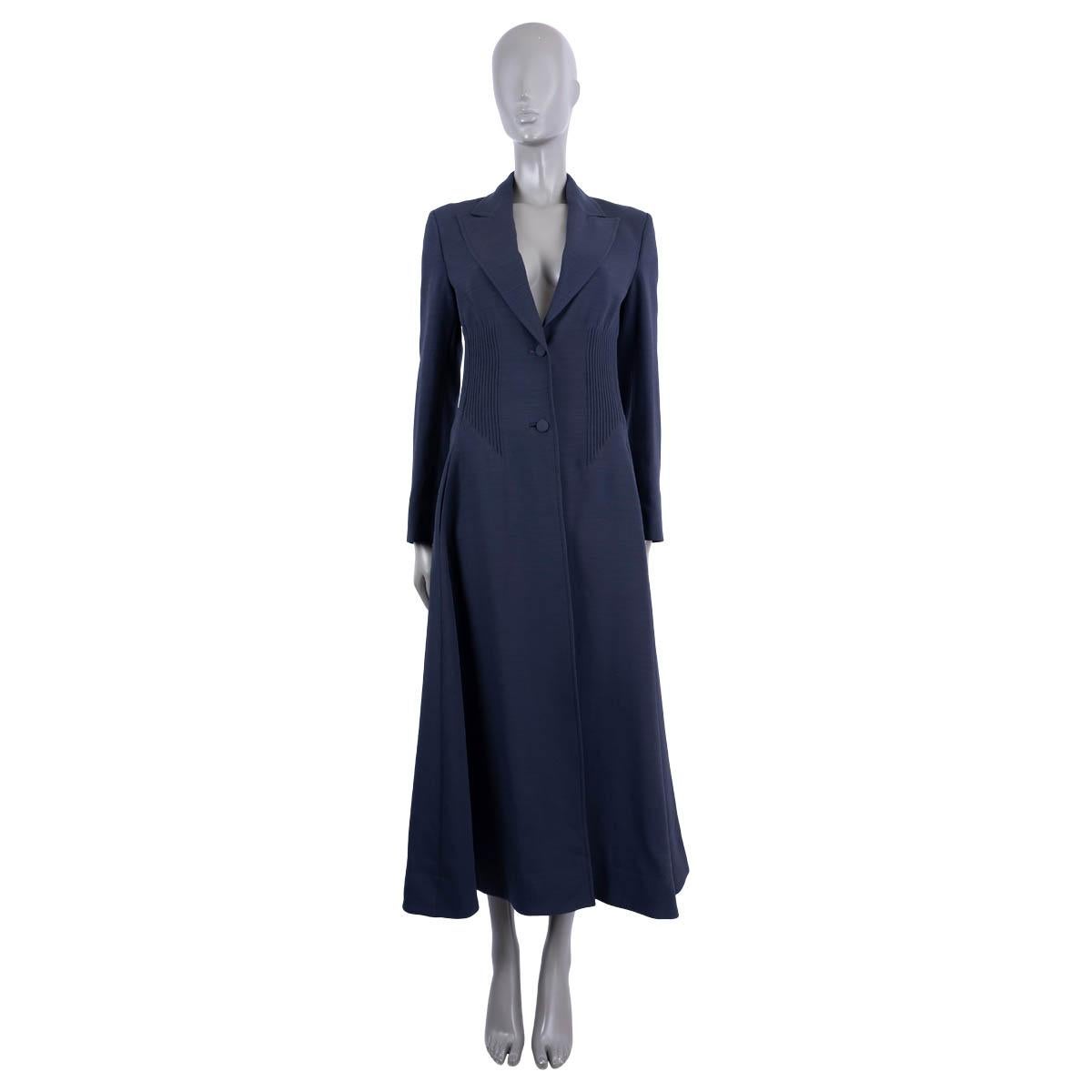 GABRIELA HEARST navy blue wool 2019 ALFONSO LONG Coat Jacket 2 XS For Sale