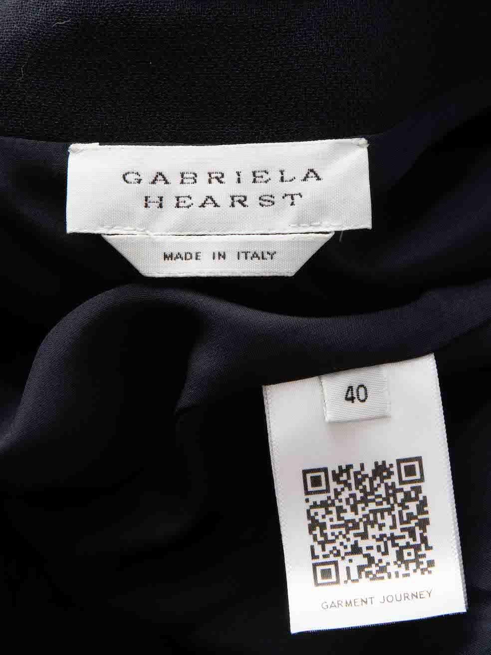 Gabriela Hearst Navy Wool Belted Midi Dress Size S 2