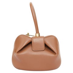 GABRIELA HEARST Nina Medium cognac smooth Italian nappa leather top handle bag