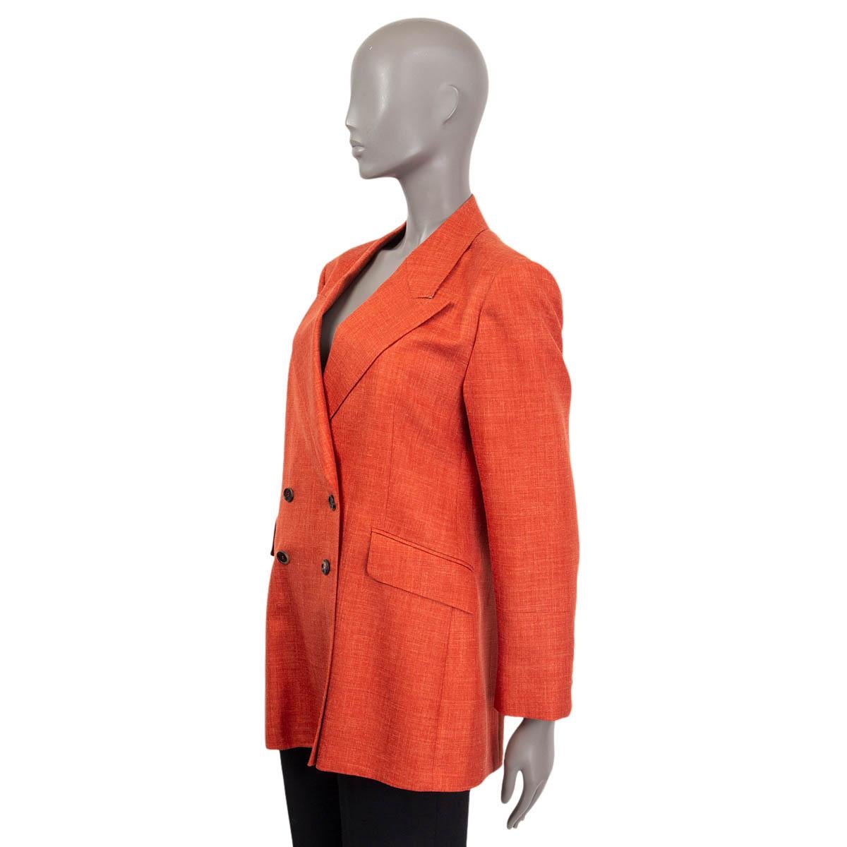 orange wool blazer