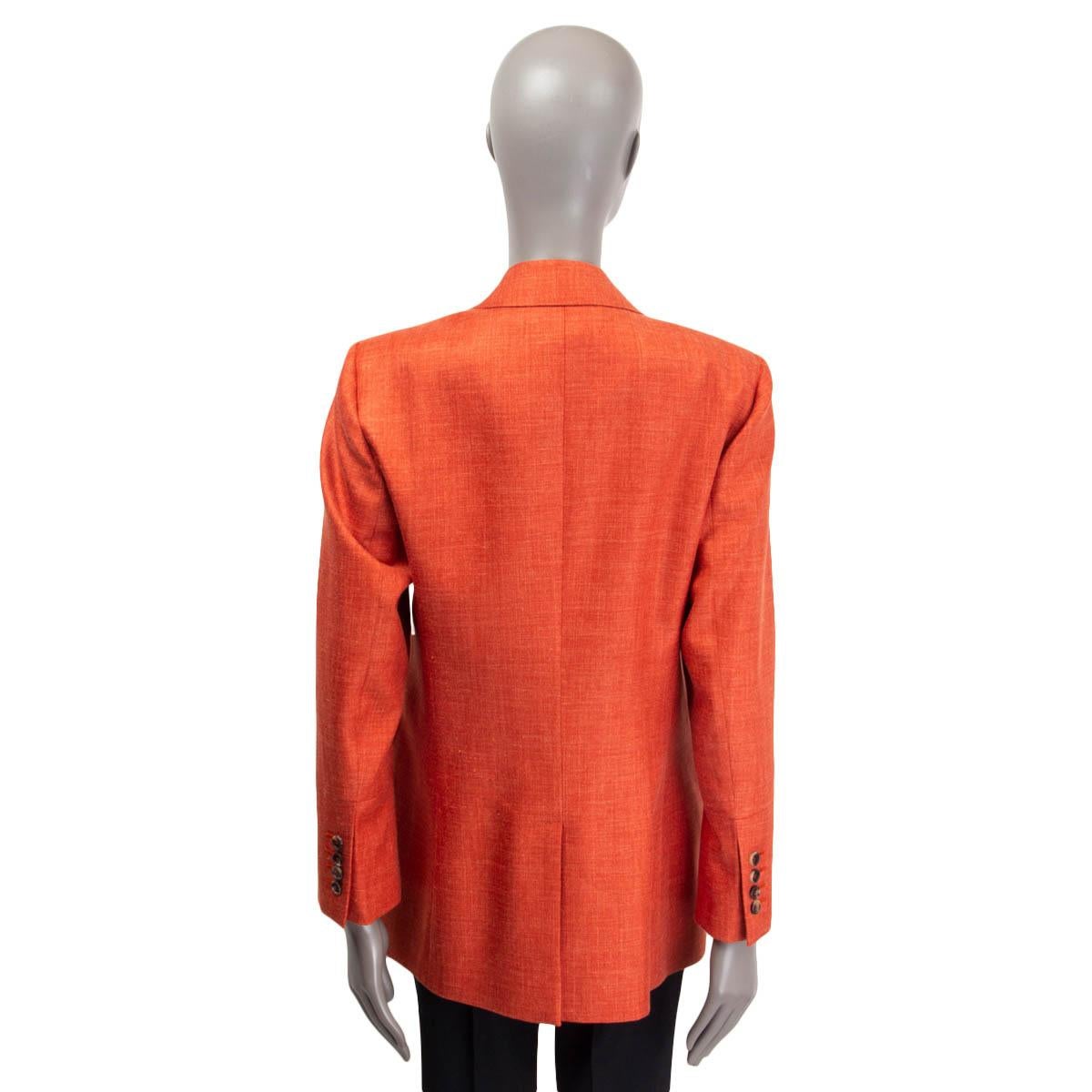 Orange GABRIELA HEARST orange wool ANGELA Blazer Jacket 48 XXL For Sale