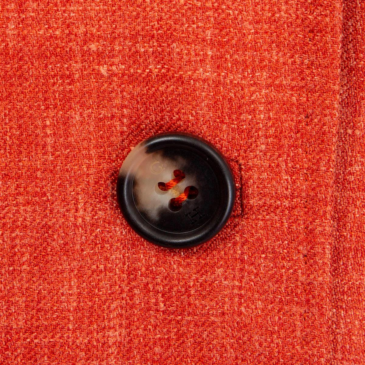 GABRIELA HEARST orange wool ANGELA Blazer Jacket 48 XXL In New Condition For Sale In Zürich, CH