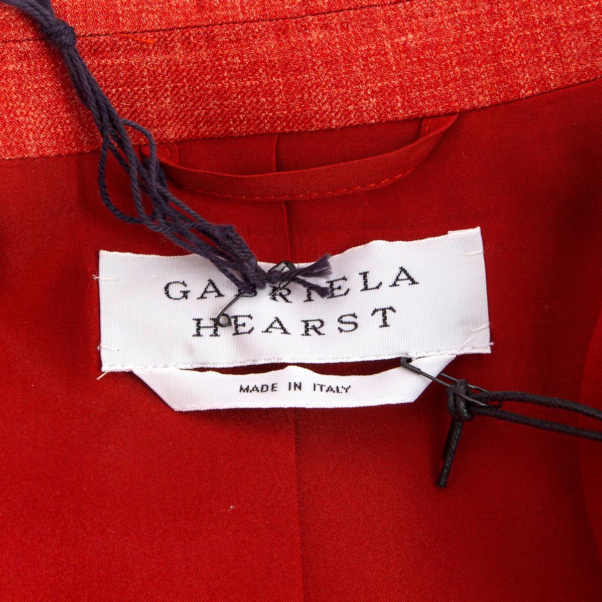 Women's GABRIELA HEARST orange wool ANGELA Blazer Jacket 48 XXL For Sale