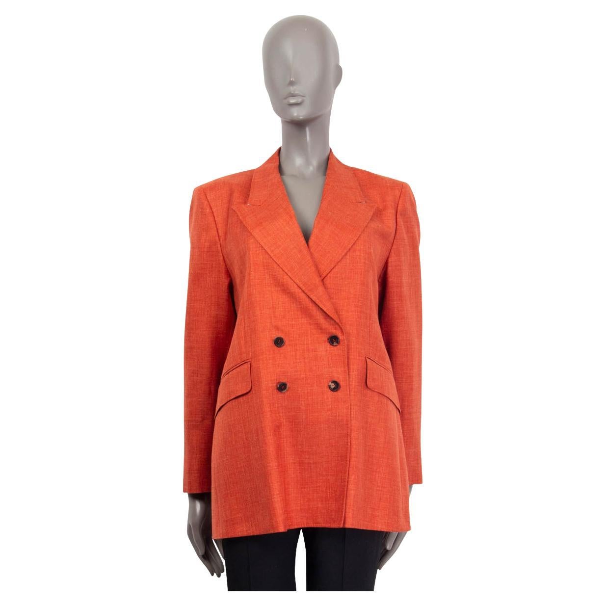 GABRIELA HEARST orange wool ANGELA Blazer Jacket 48 XXL