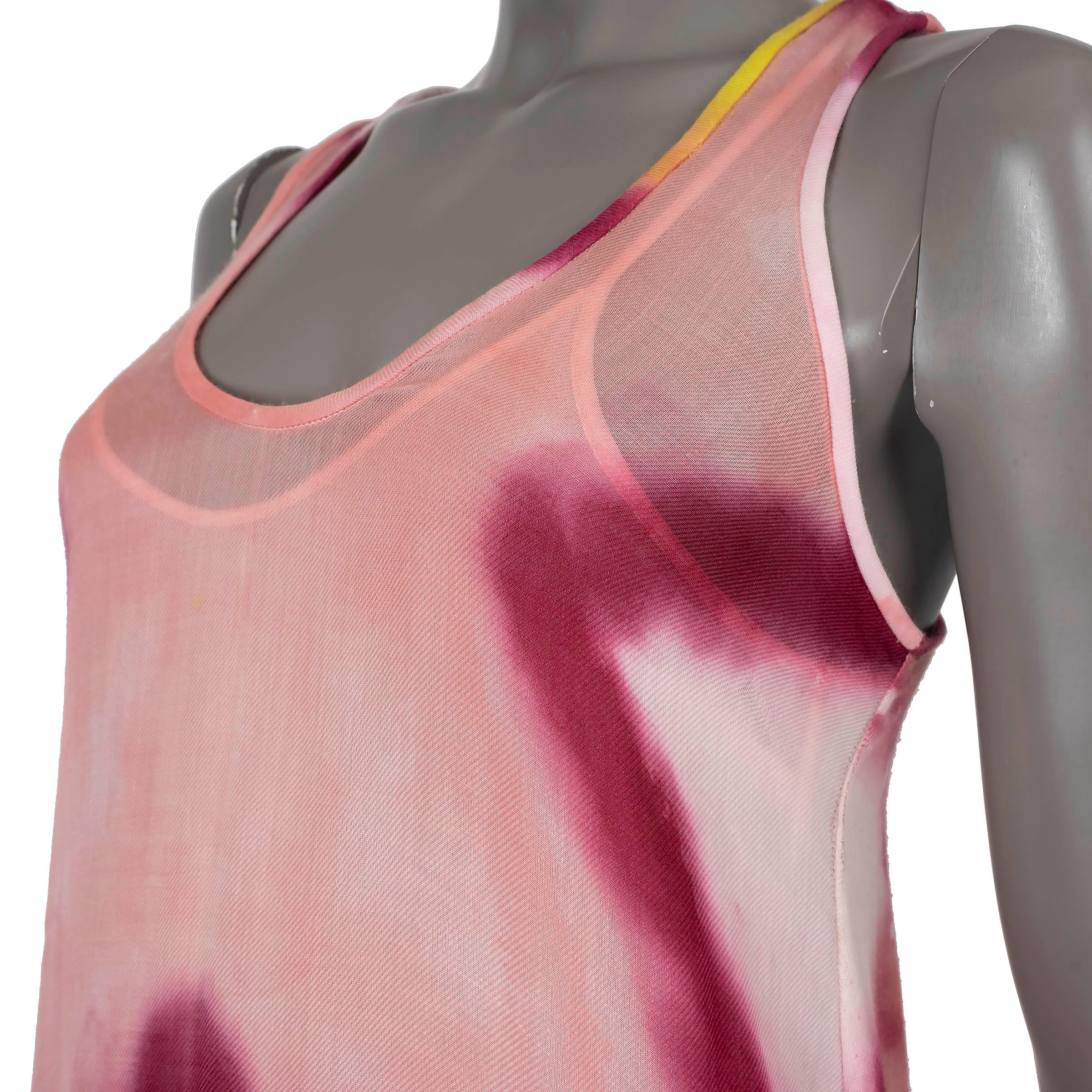 GABRIELA HEARST pink cashmere 2024 NIKI TIE-DYE MAXI Dress 38 XS In Excellent Condition For Sale In Zürich, CH
