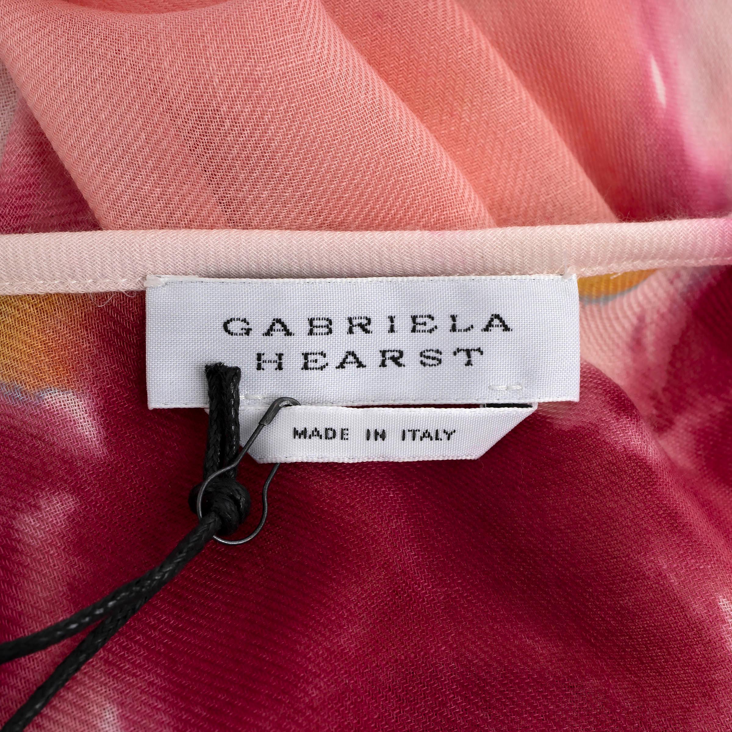Women's GABRIELA HEARST pink cashmere 2024 NIKI TIE-DYE MAXI Dress 38 XS For Sale