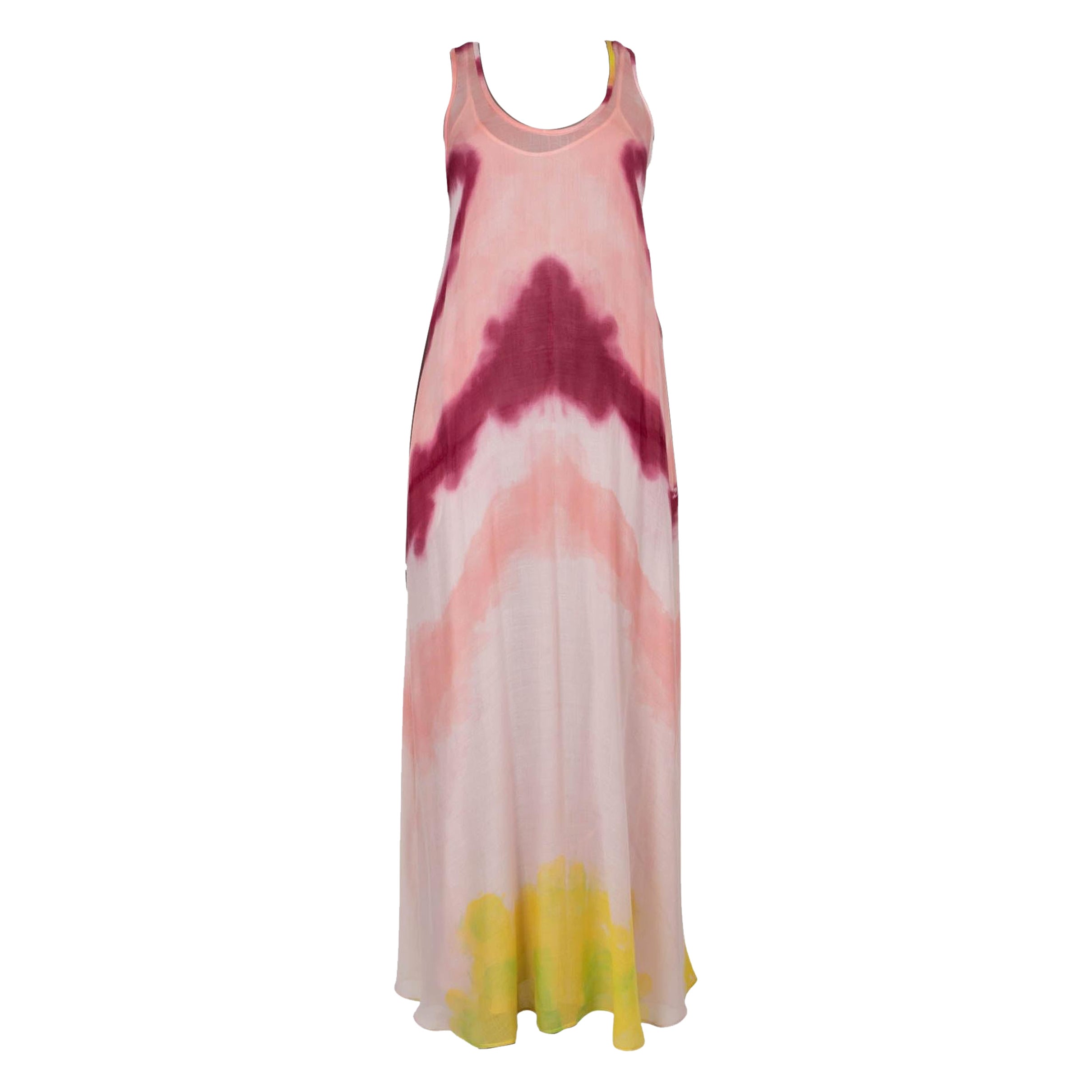 GABRIELA HEARST pink cashmere 2024 NIKI TIE-DYE MAXI Dress 38 XS