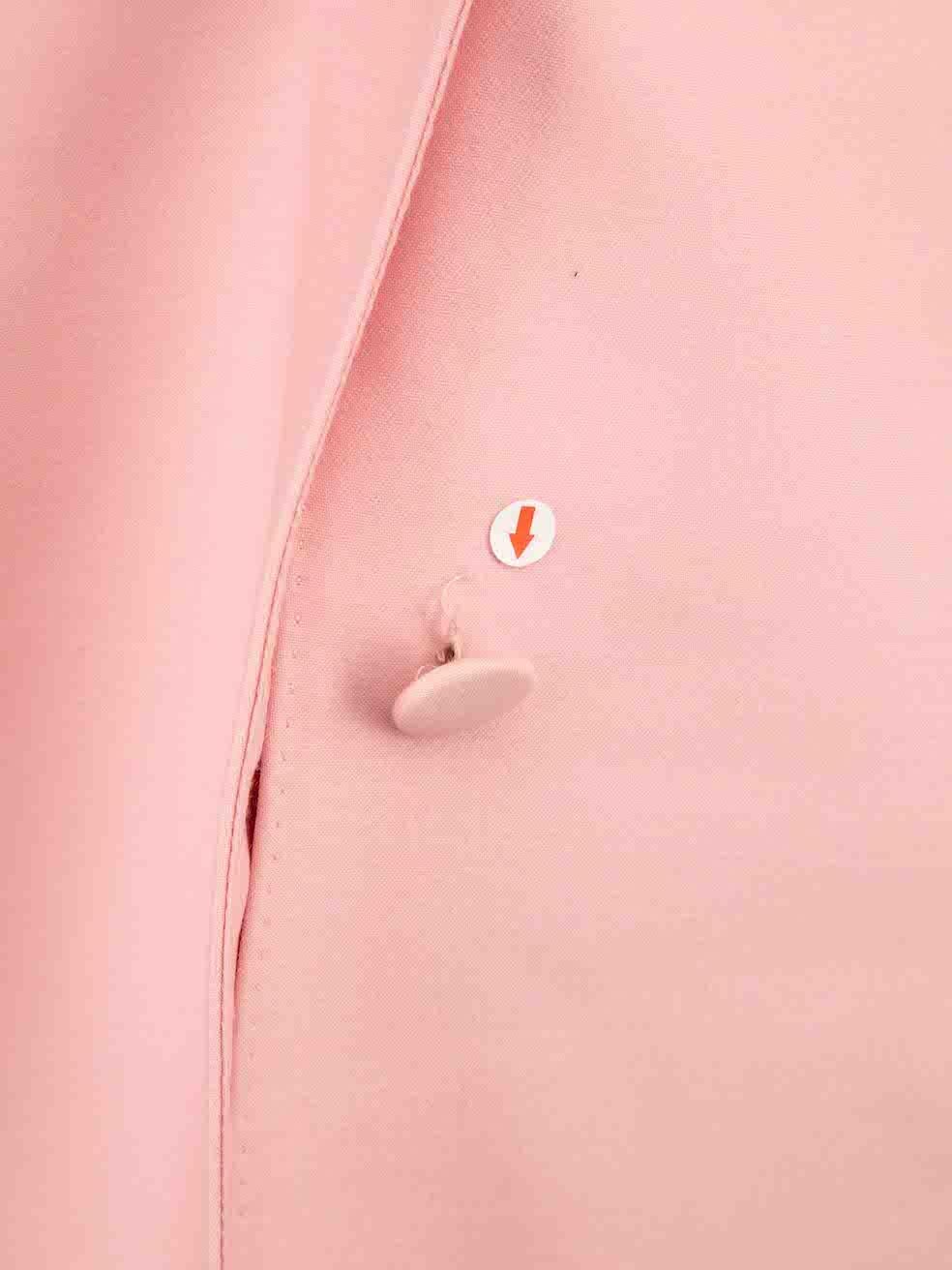 Gabriela Hearst Pink Wool Tailored Blazer Size XL For Sale 3