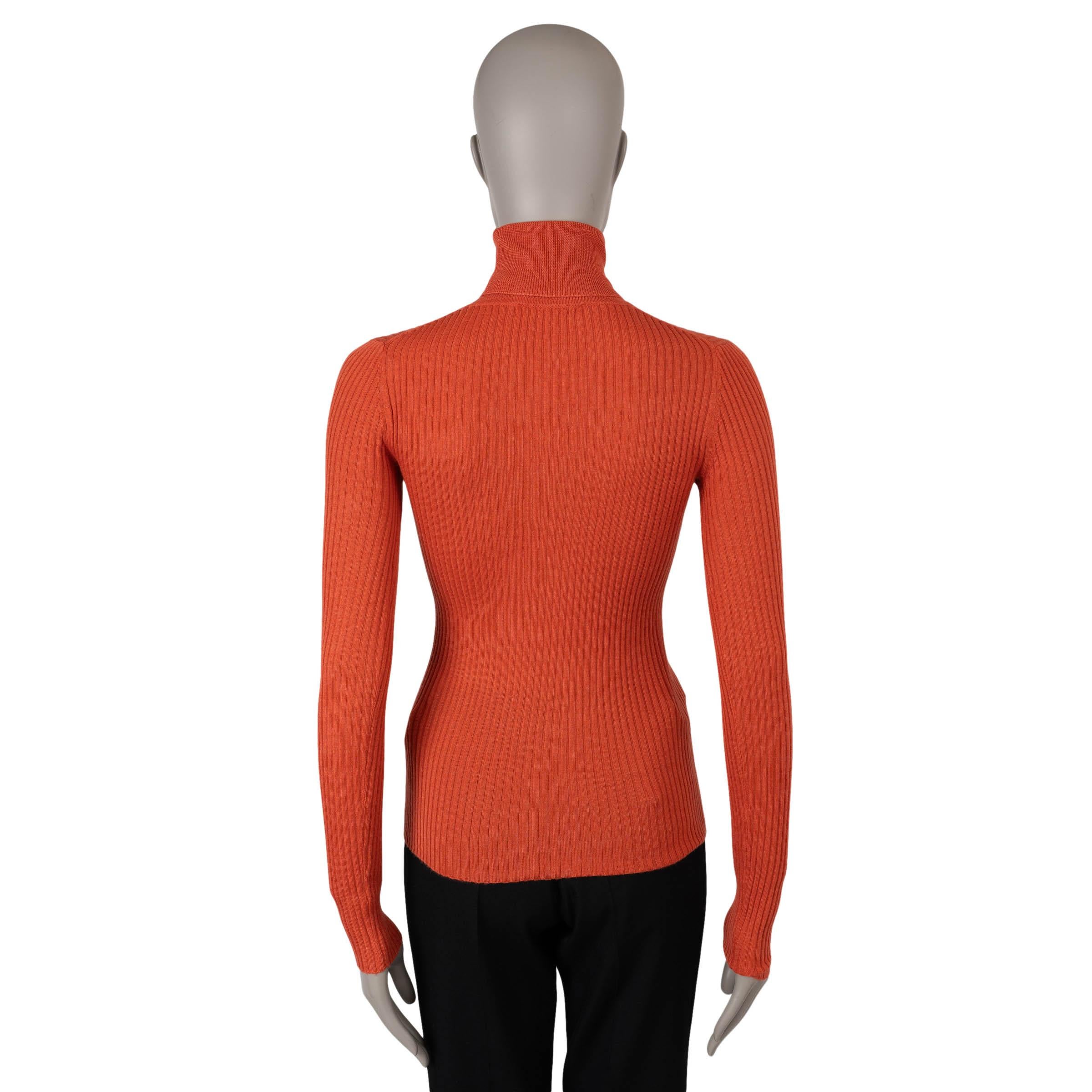Red GABRIELA HEARST Spice orang cashmere & silk 2022 PEPPE Sweater XS For Sale