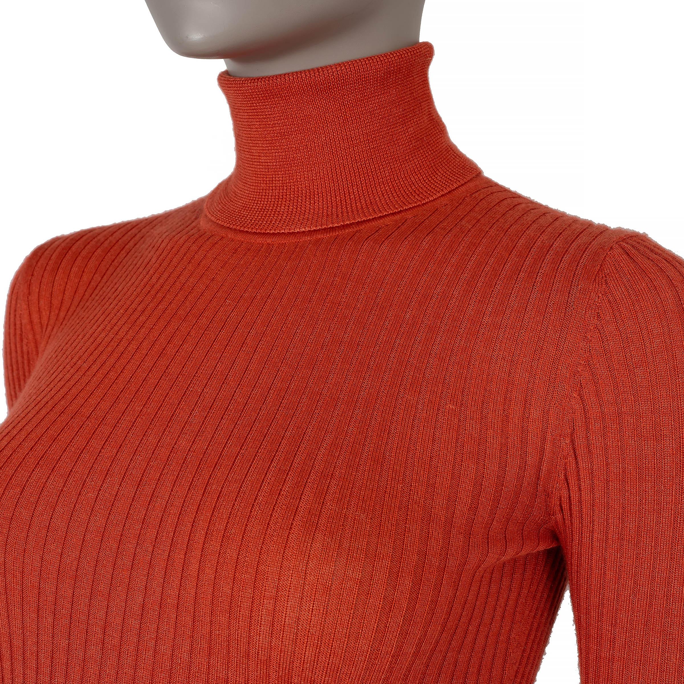 Women's GABRIELA HEARST Spice orang cashmere & silk 2022 PEPPE Sweater XS For Sale