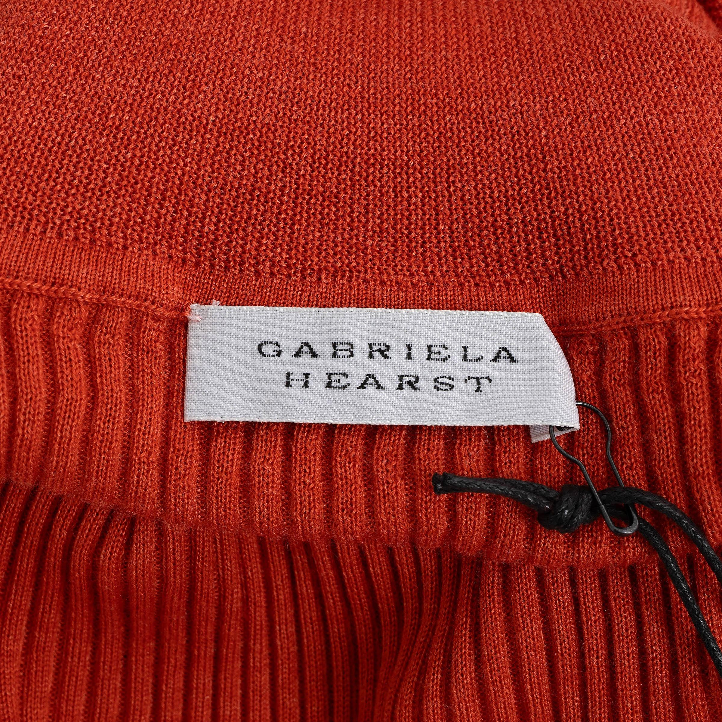 GABRIELA HEARST Spice orang cashmere & silk 2022 PEPPE Sweater XS For Sale 1