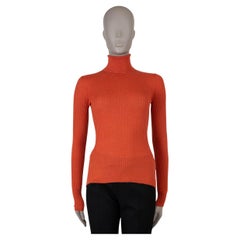 GABRIELA HEARST Pull PEPPE 2022 à pointes orange cachemire et soie