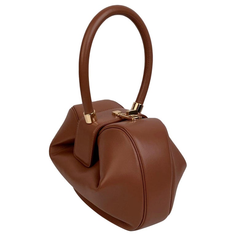 Gabriela Hearst Tan Cognac Leather Structured Nina Bag Handbag For Sale ...