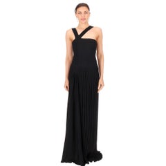 Gabriela Hearst Virgin Wool Pleated Maxi Dress