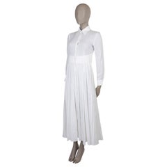 Gabriela Hearst Robe chemise en lin blanc 2024 « DEWI PINTUCKED SHIRT » taille 38 XS
