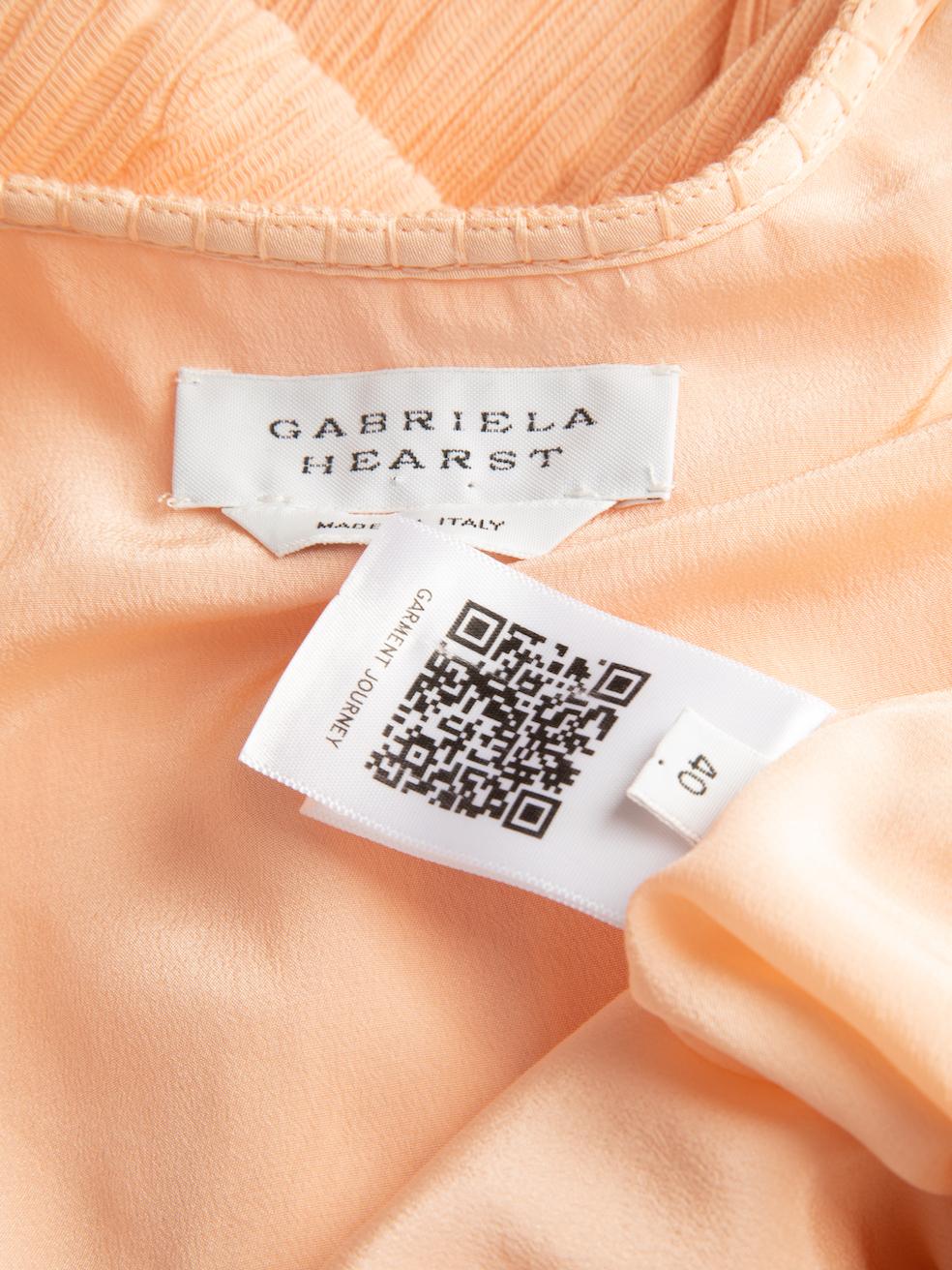 Gabriela Hearst Women's Pink Textured V-Neck Wrap Dress 1