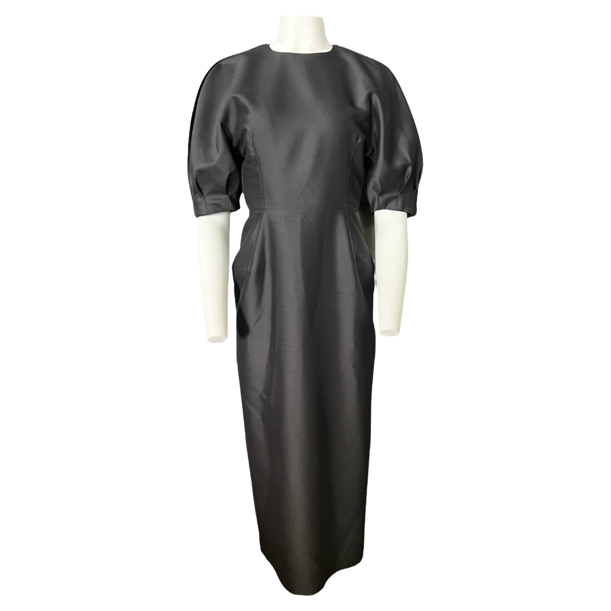 Gabriela Hearts Black Midi Dress, Size 40 For Sale
