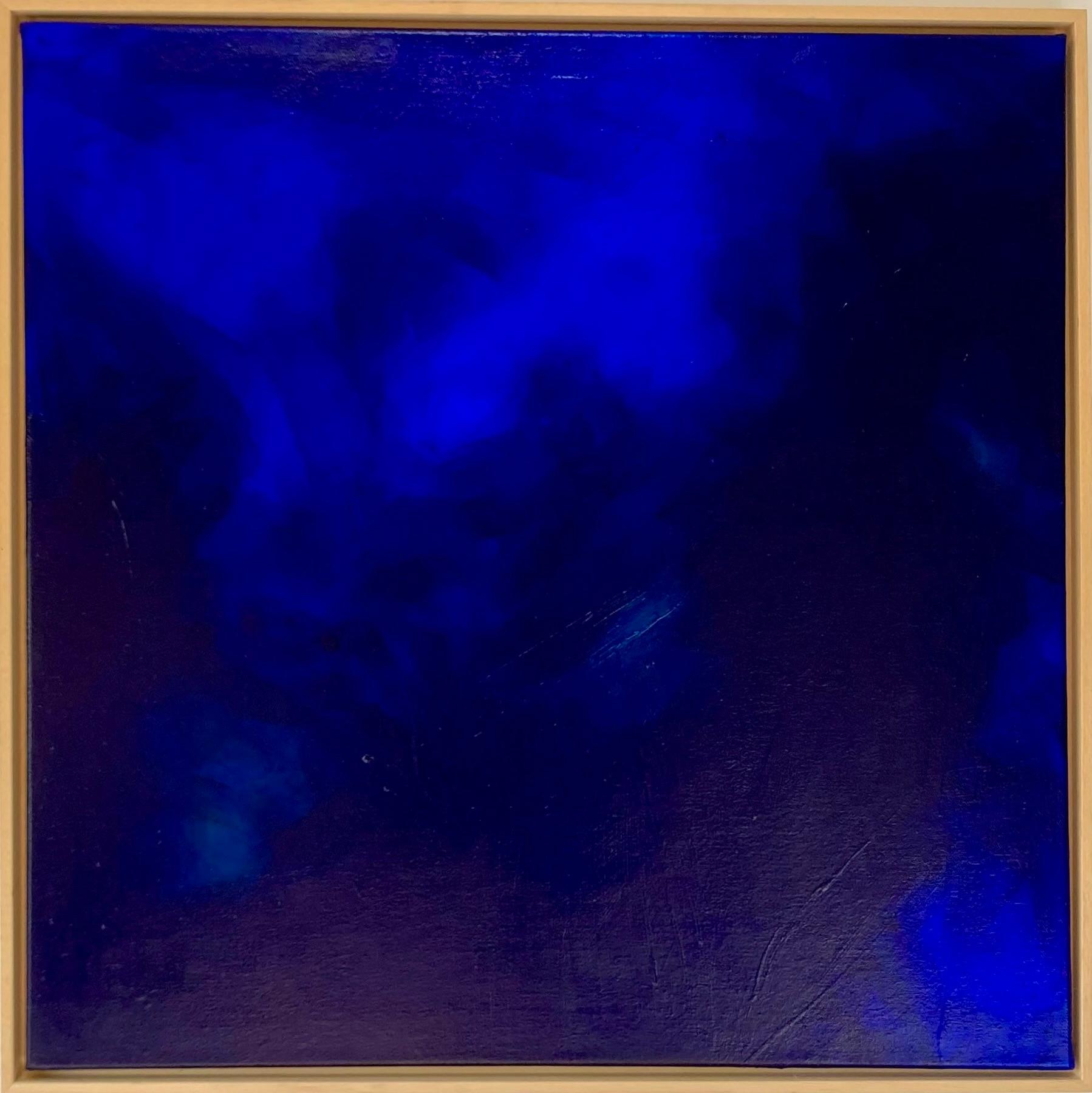 Pintura Abstracta Mar Azul II Pigmentos Artista Contemporánea Gabriela Meunie 2024 en venta 1