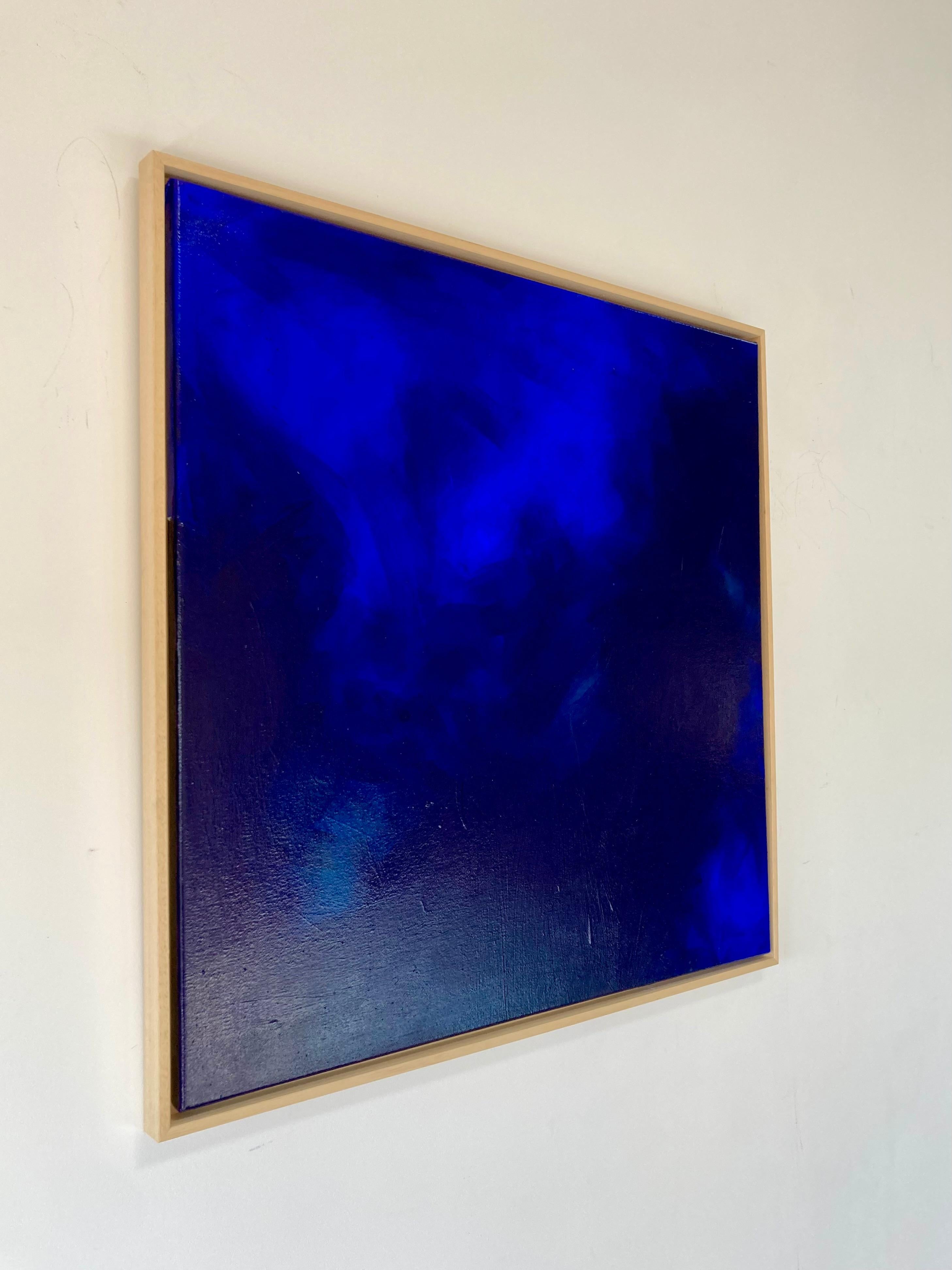 Pintura Abstracta Mar Azul II Pigmentos Artista Contemporánea Gabriela Meunie 2024 en venta 2