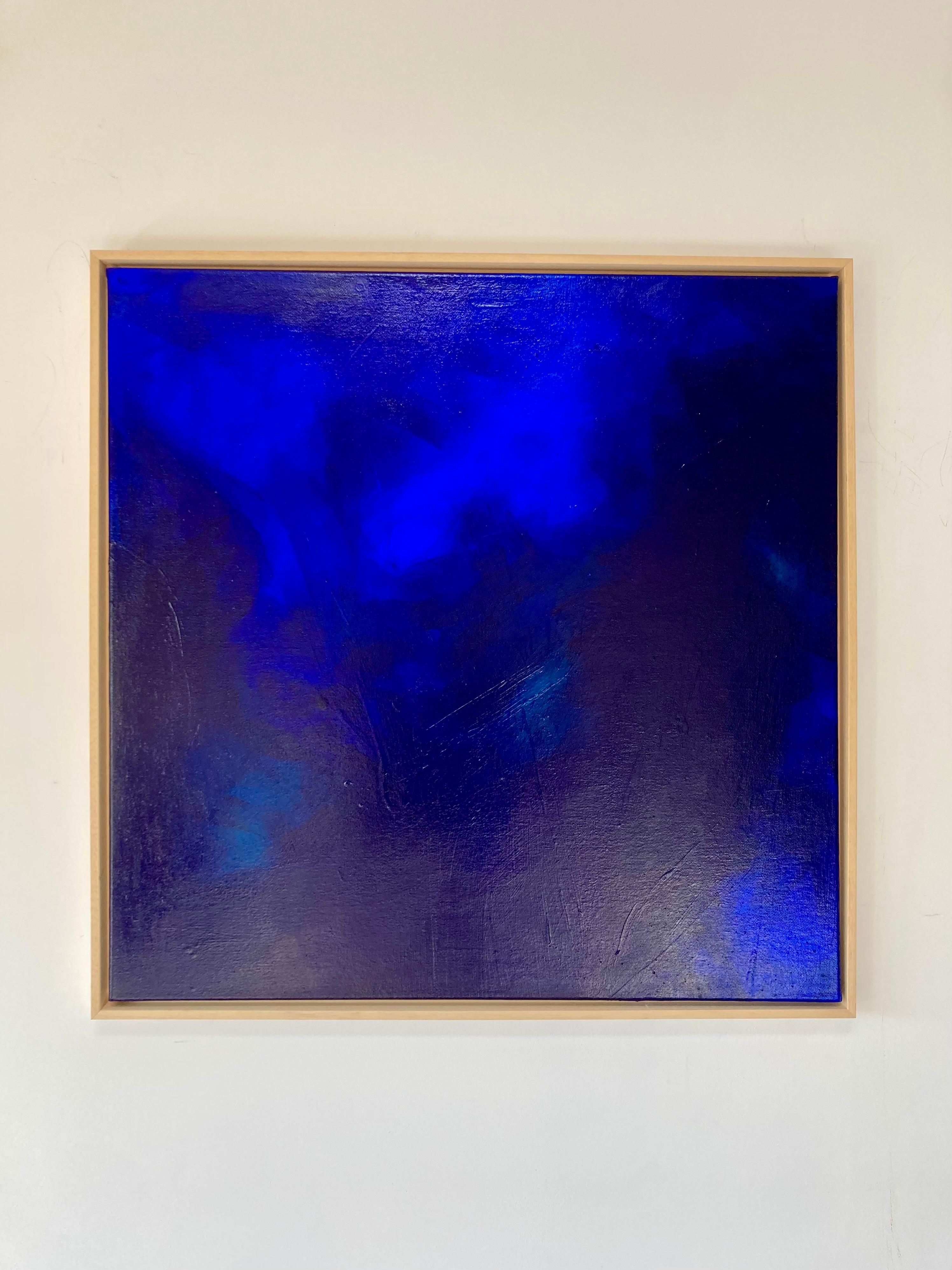 Pintura Abstracta Mar Azul II Pigmentos Artista Contemporánea Gabriela Meunie 2024 en venta 3