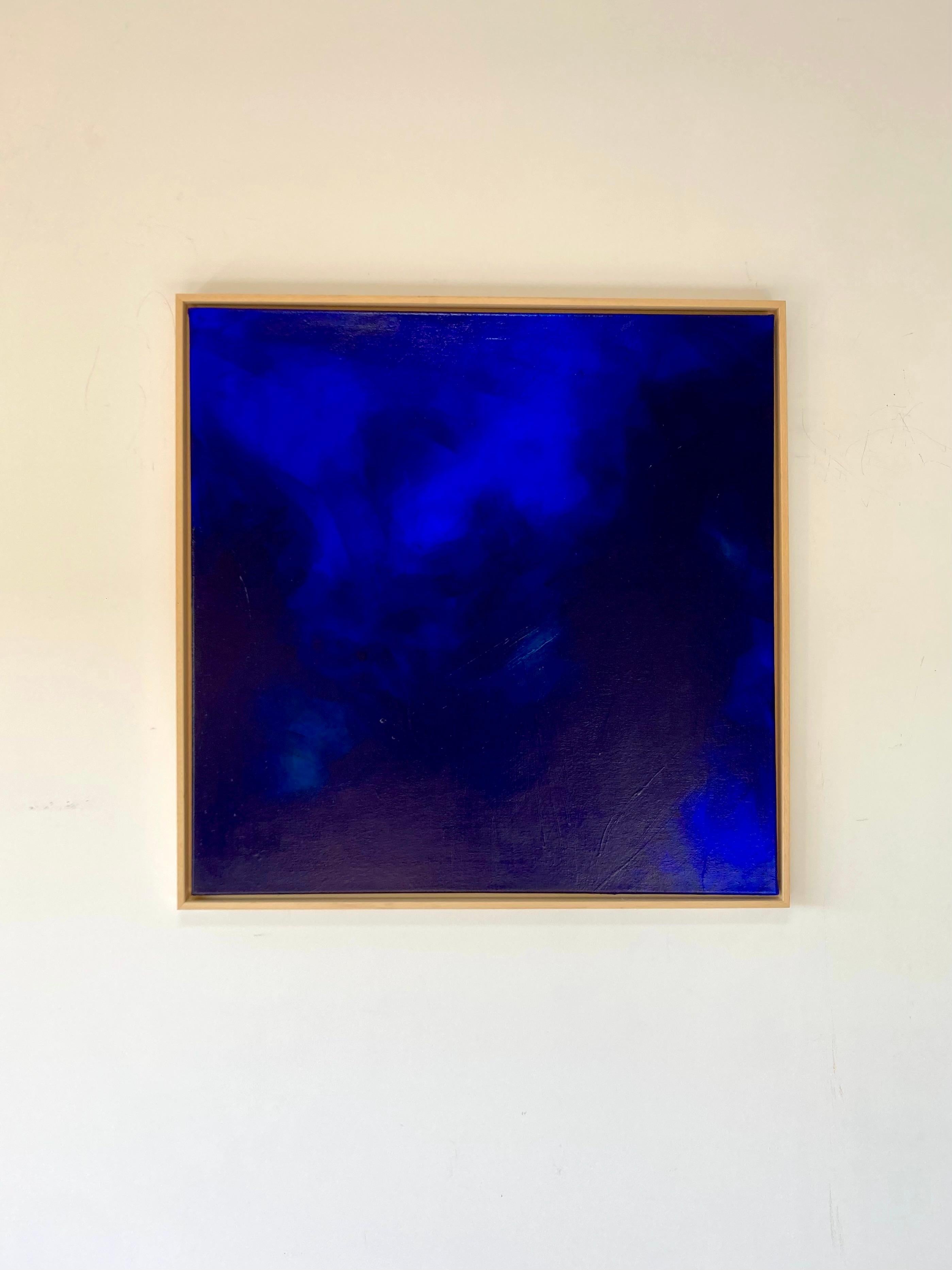 Pintura Abstracta Mar Azul II Pigmentos Artista Contemporánea Gabriela Meunie 2024 en venta 4