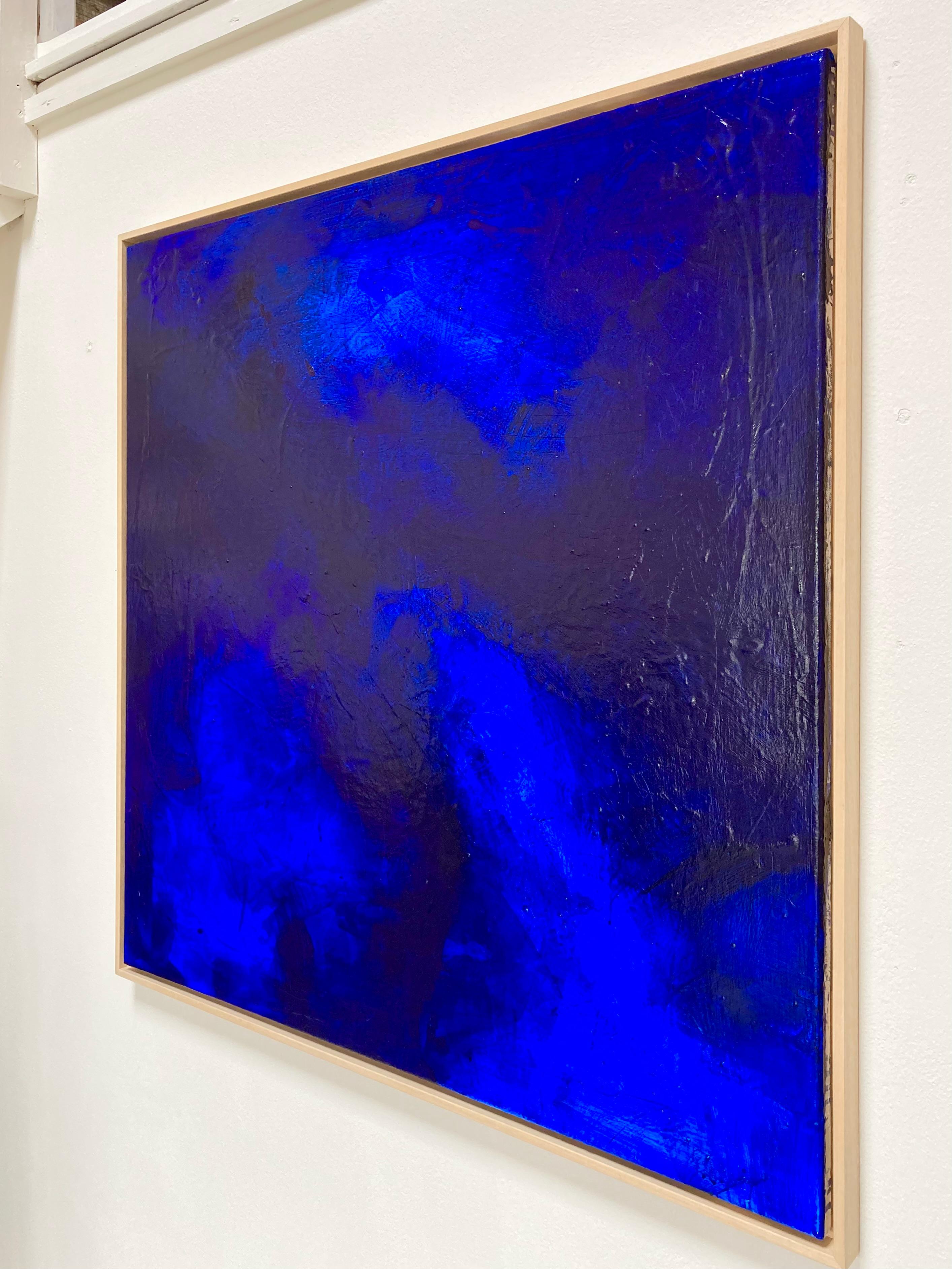 Pittura astratta Dittico Pigmenti blu Artista contemporanea Gabriela Meunie 2024 3