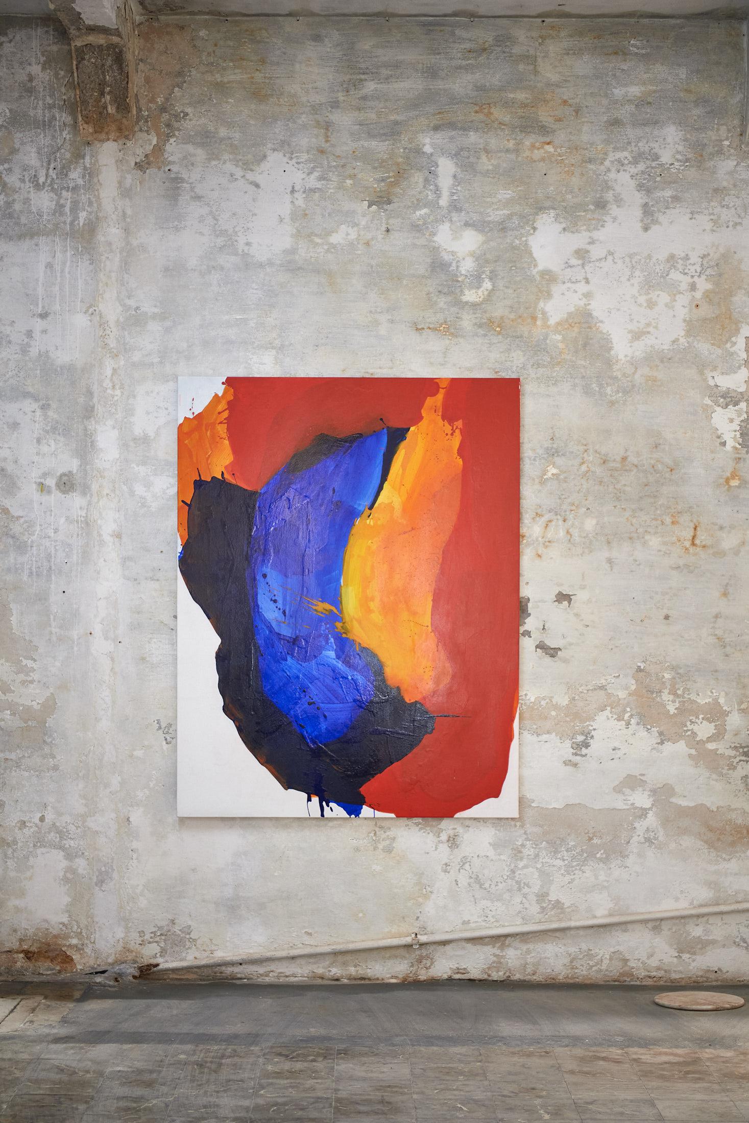Abstrakte Malerei Rot Blau von Contemporary Artist Gabriela Meunie 2023 im Angebot 4