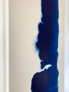 Blue Raw Ultramarine Abstract Painting on Canvas Artist Gabriela Meunie