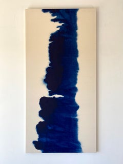 Blau Raw Ultramarine Abstraktes Gemälde auf Leinwand Künstler Gabriela Meunie