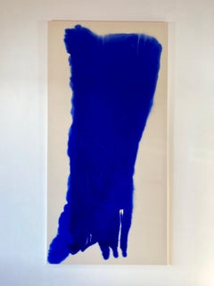 Monochrome Large Ultramarine Blue Abstract Painting on Canvas Gabriela Meunie
