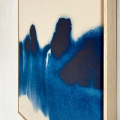 Peinture abstraite monochrome bleu outremer sur toile de Gabriela Meunie