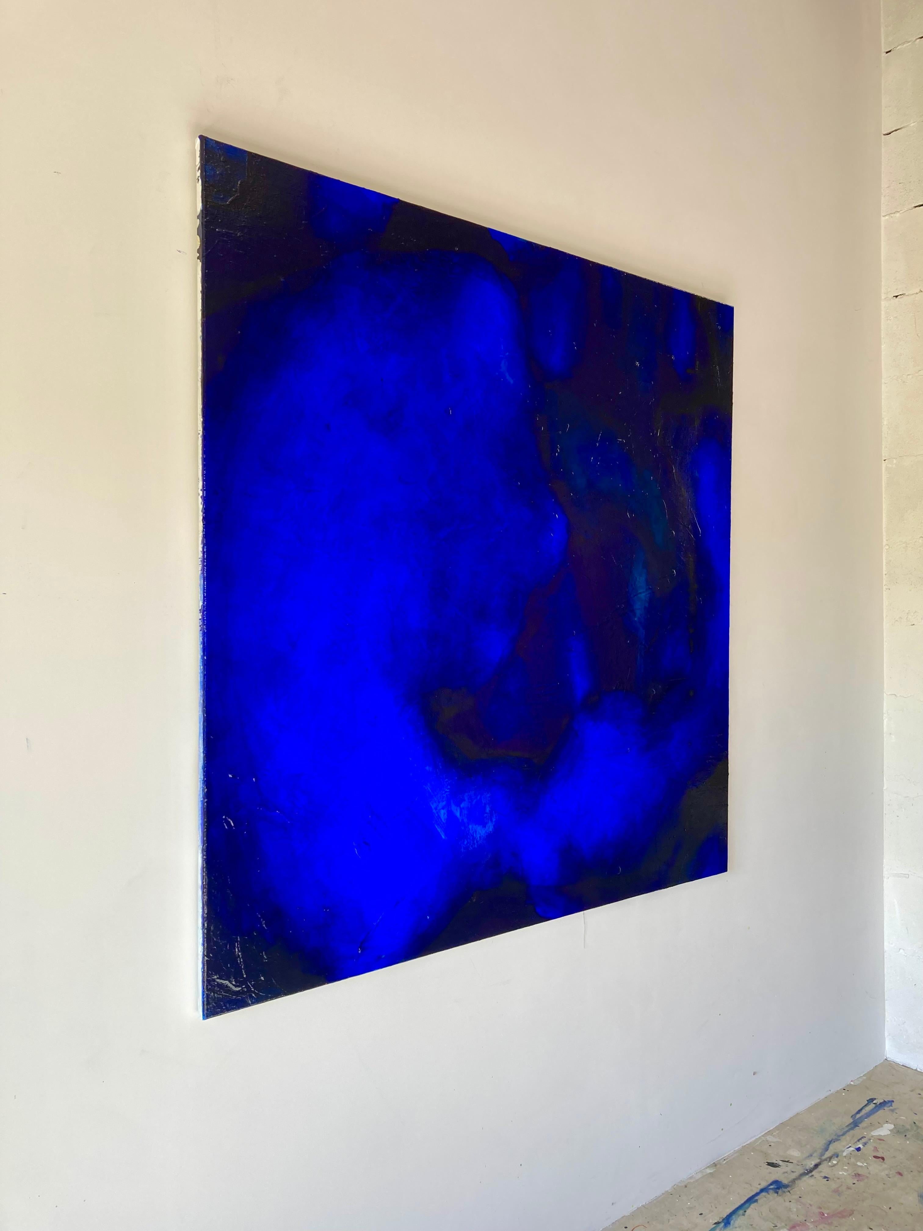 NEW Abstract Painting Blue Pigments Contemporary Artist Gabriela Meunie 2024 en vente 1