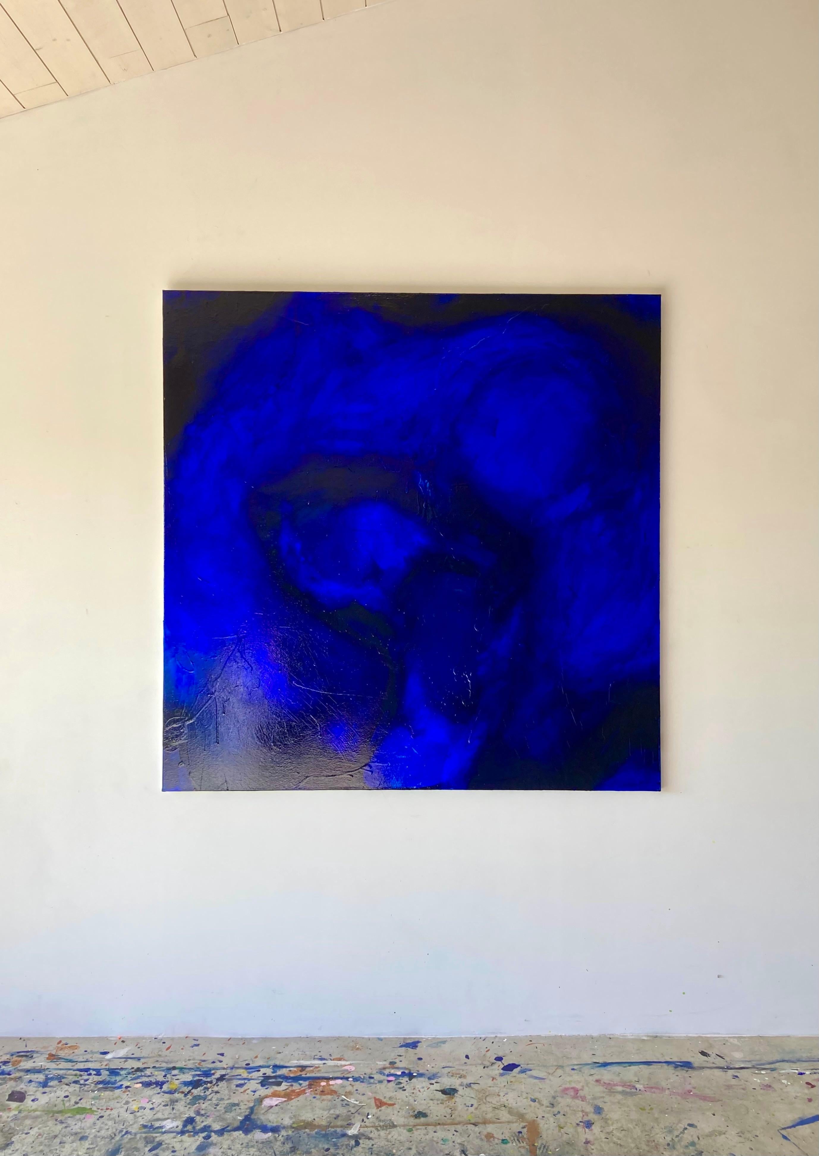 NEW Abstract Painting Blue Pigments Contemporary Artist Gabriela Meunie 2024 en vente 4