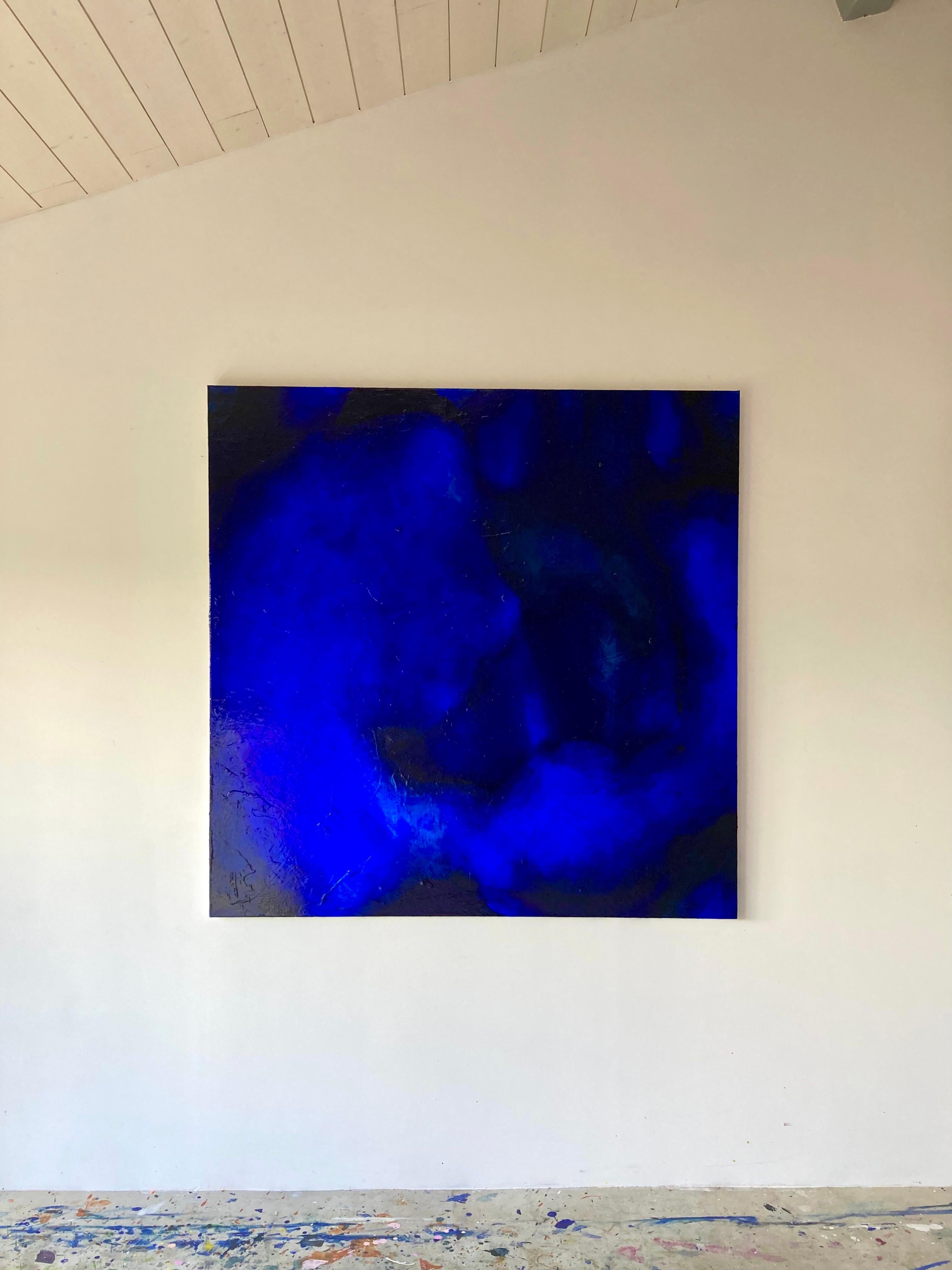 NEW Abstract Painting Blue Pigments Contemporary Artist Gabriela Meunie 2024 en vente 4