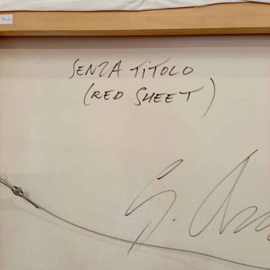 Periodo contemporaneo Gabriele Arruzzo - Senza Titolo (Red Sheet) - Acrilico su Tela - Italia - 2005 in vendita