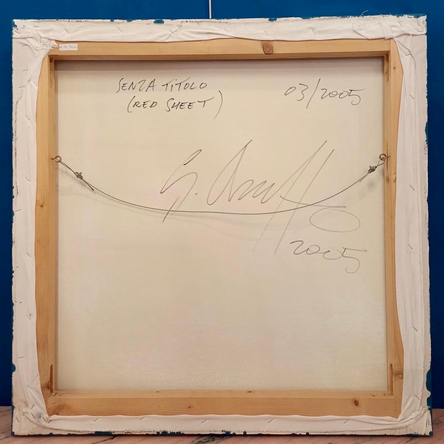 Gabriele Arruzzo - Senza Titolo (Red Sheet) - Acrilico su Tela - Italia - 2005 in vendita 1