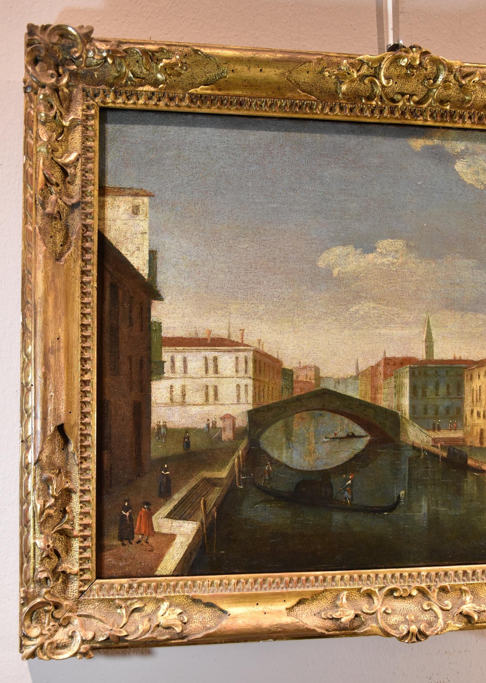 Gabriele Bella (Venezia 1730 - Venezia 1799) attribuito 

Vista di Venezia con il ponte delle Guglie (o ponte di Cannaregio, come veniva chiamato in passato)  circa 1750/60  

olio su tela,  45 x 60 cm. con cornice 58 x 73 cm.  

La veduta di