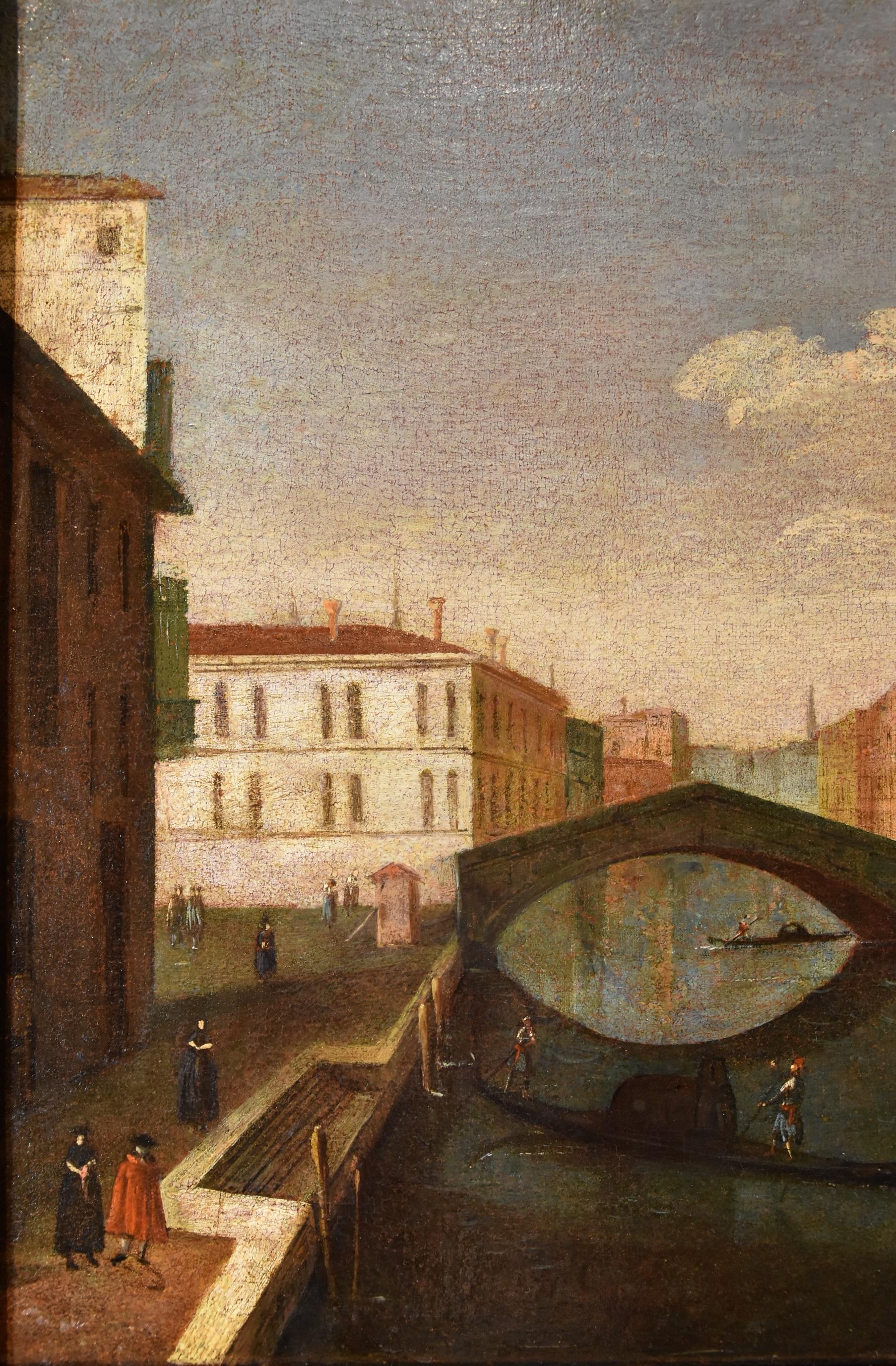 Venezia See Landscape Bella 18° secolo dipinto Olio su tela Vecchio maestro Italia in vendita 2