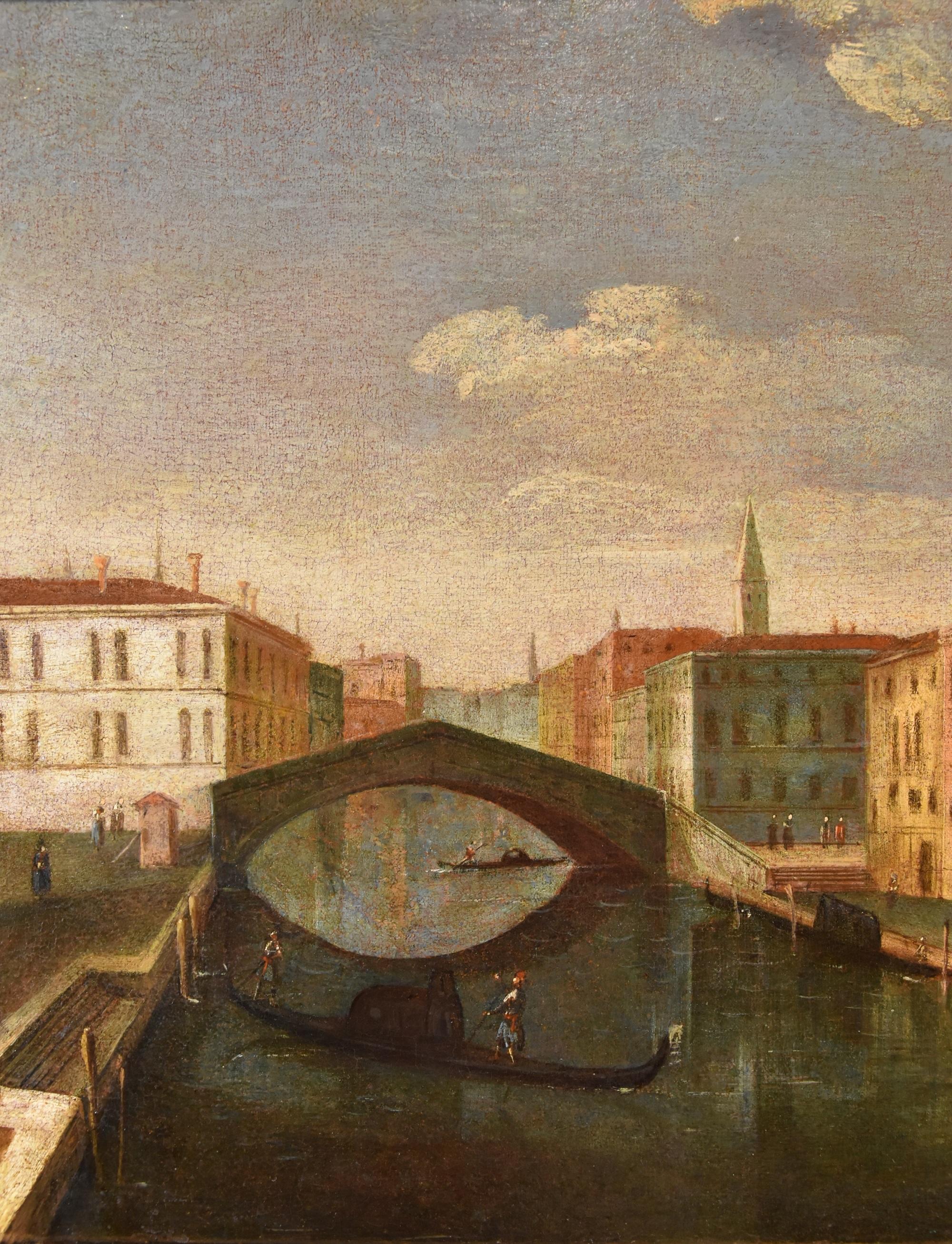 Venezia See Landscape Bella 18° secolo dipinto Olio su tela Vecchio maestro Italia in vendita 4