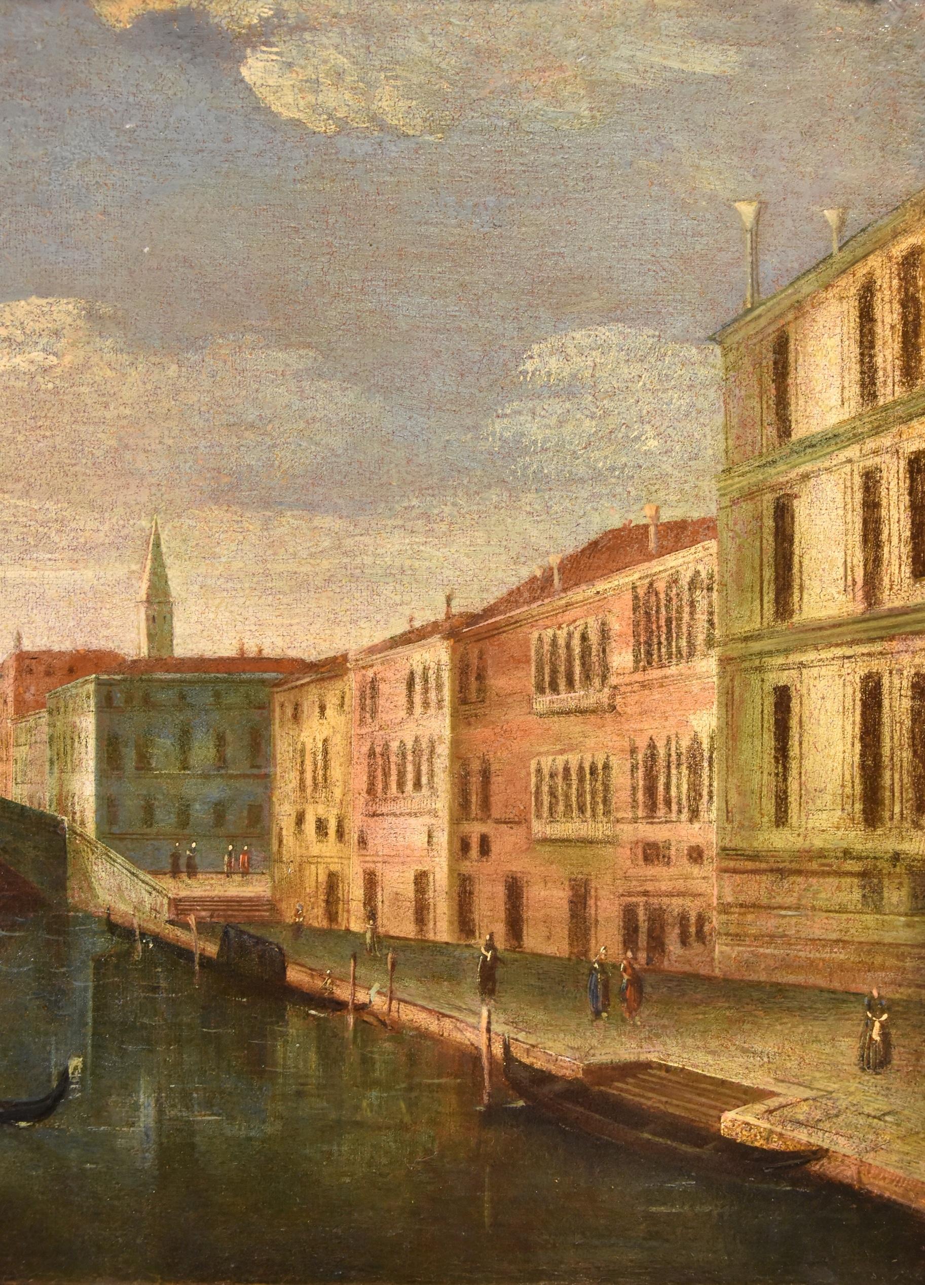 Venezia See Landscape Bella 18° secolo dipinto Olio su tela Vecchio maestro Italia in vendita 5