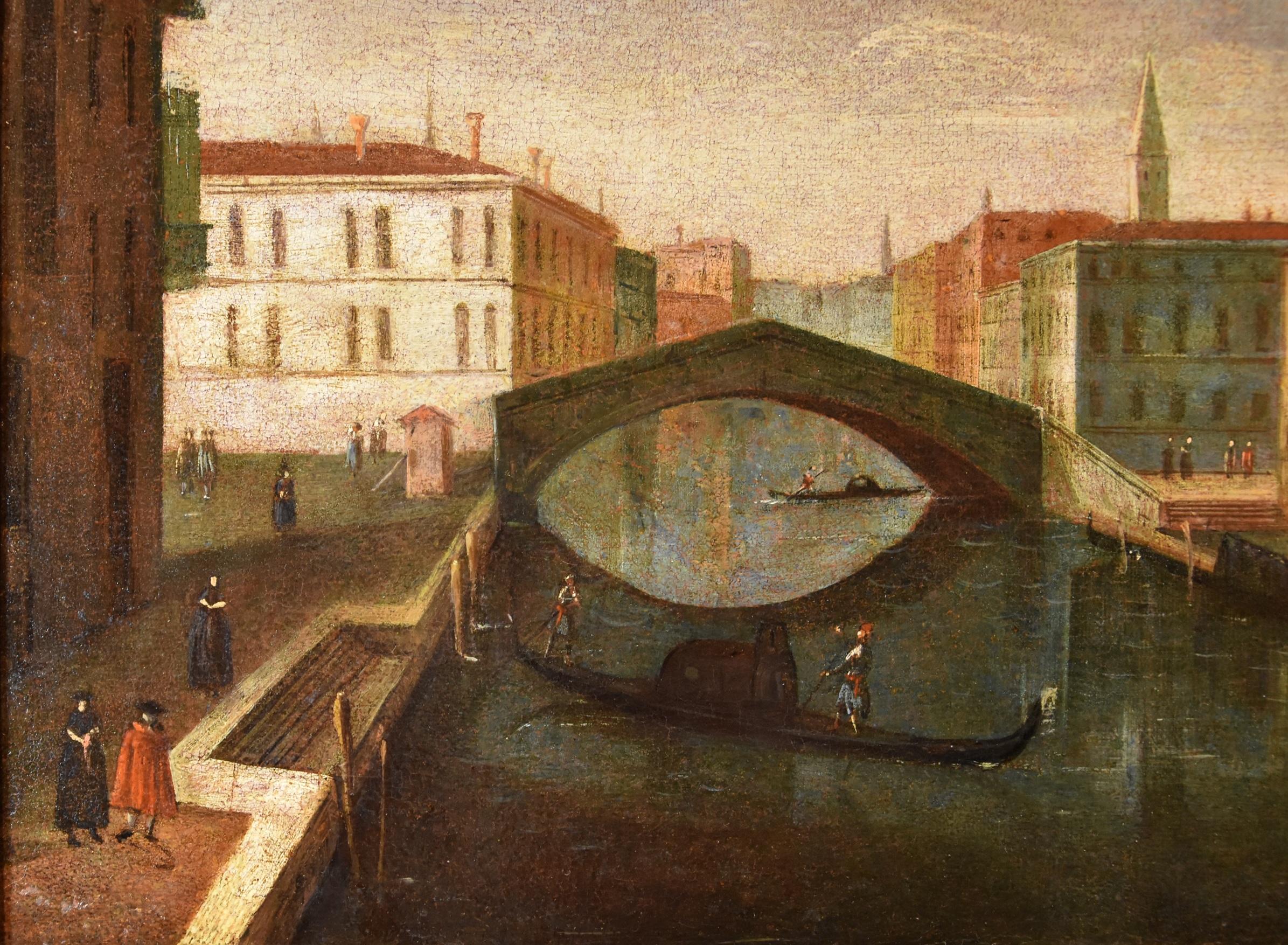 Venezia See Landscape Bella 18° secolo dipinto Olio su tela Vecchio maestro Italia in vendita 6