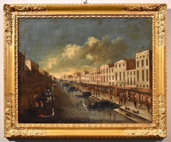 Bella Landscape Venice Paint Oil on canvas 18th Century Italian Old master Art 