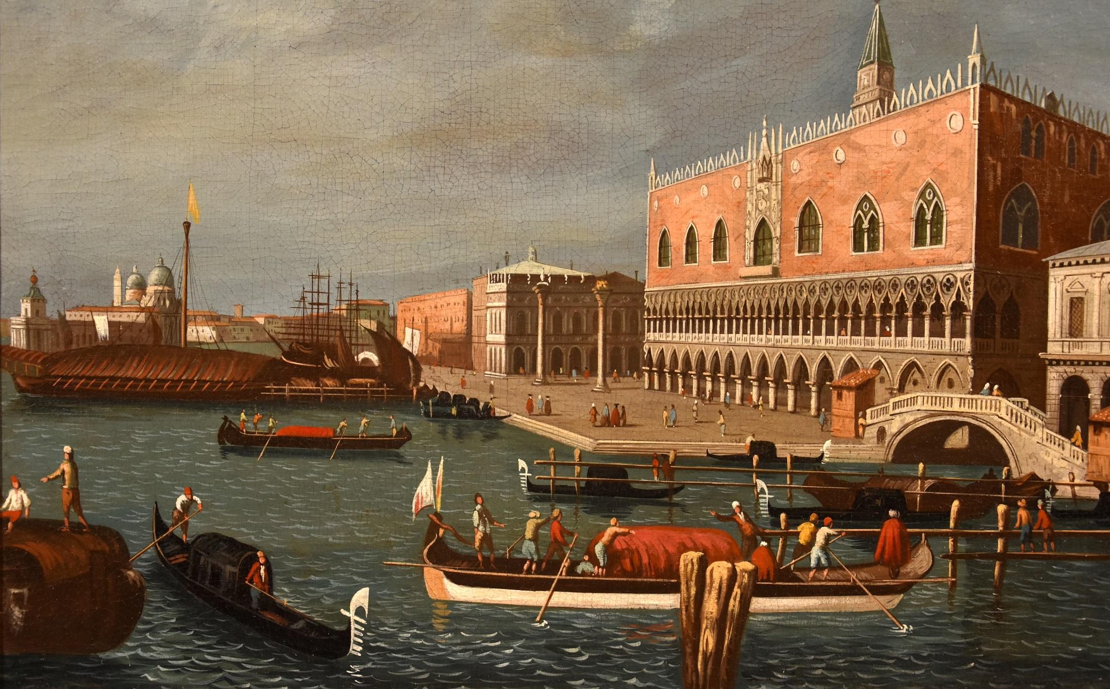 View Venice Bella Paint Oil on canvas Old master 18/19th Century Landscape For Sale 4